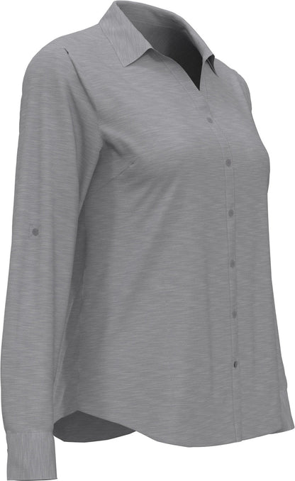 LADIES HEATHERED WOVEN SHIRT
