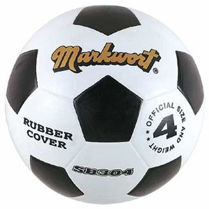 Markwort Soccerball Rubber White/Black - Size 4