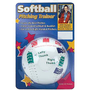 packaging of Christie Ambrosi's 11" Softball Pitching Trainer on white background