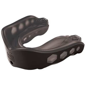 black Shock Doctor Gelmax Convertible Mouthguard on a white background