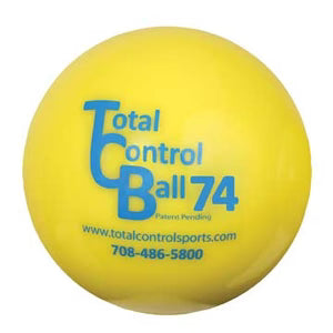 yellow Total Control Ball 74 - 425g - 2.9in on white background