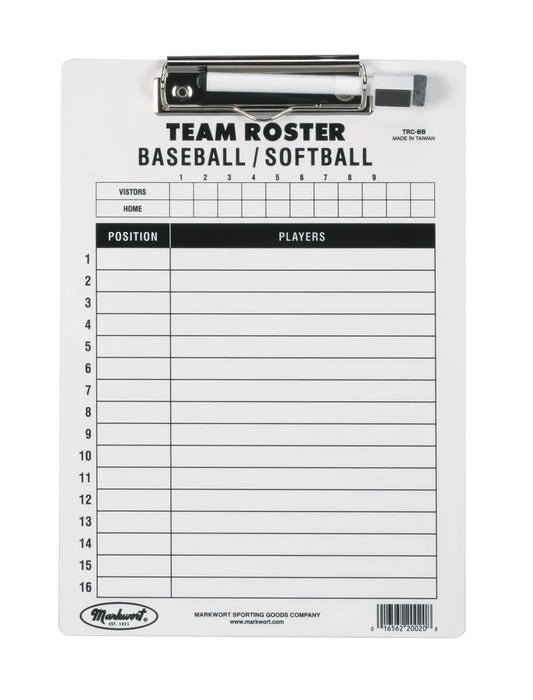 Markwort Baseball Softball Roster Clipboard