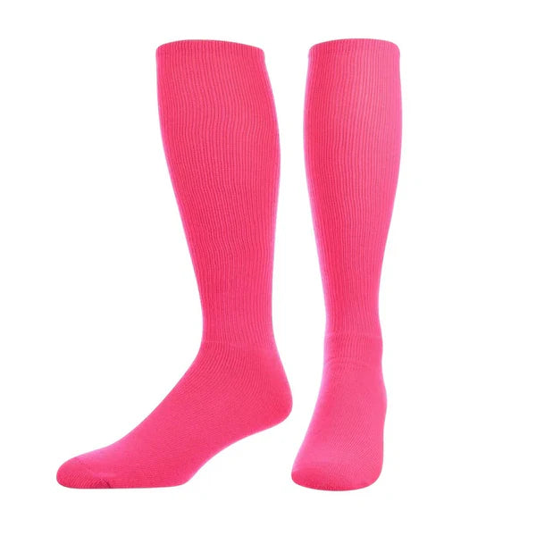  All-Sport Tube Socks in pink color on white background