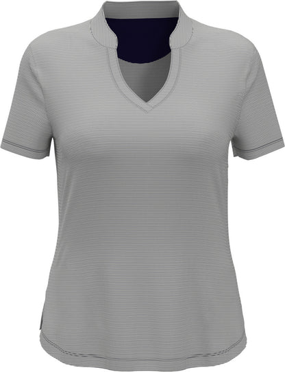 Ladies Fine Line Stripe Polo