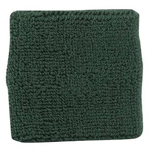 2.5" Extra Thick Cotton Wristbands in green color on white background