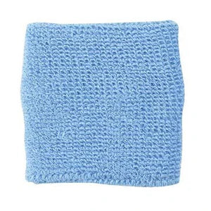 2.5" Extra Thick Cotton Wristbands in light blue color on white background