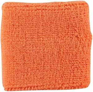 2.5" Extra Thick Cotton Wristbands in orange color on white background