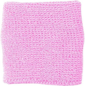 2.5" Extra Thick Cotton Wristbands in pink color on white background